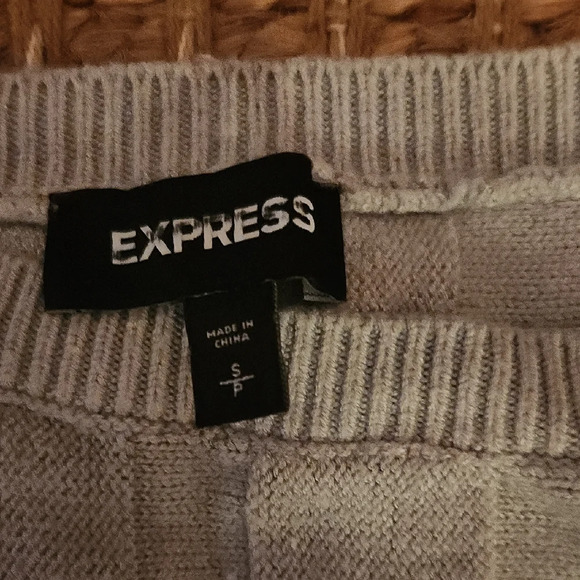 Express Gray Cable Knit Sweater - Picture 2 of 7
